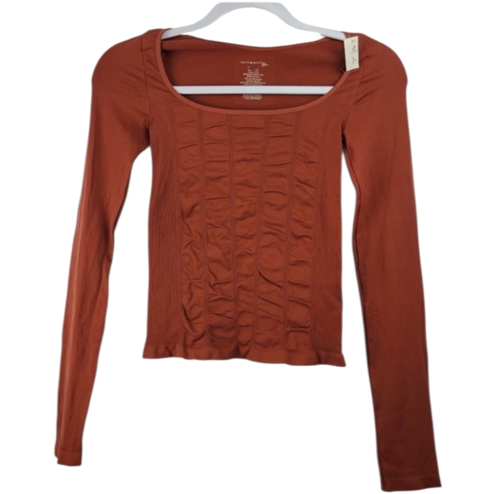 Intimately Free People “Stay Here” Seamless Long Sleeve Shirt NWT M/L Feminine